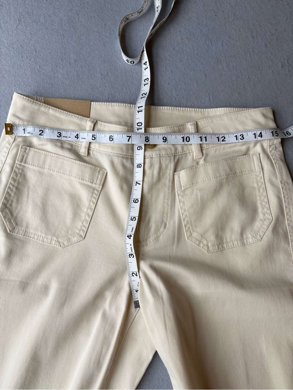 LL Bean NWT Women’s Patch Pocket Wide Straight-Leg Chino Heritage Stone Sz 6P - Picture 7 of 12